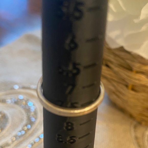 Sterling Silver Scroll Cross Ring Stamped 925 - Picture 5 of 7